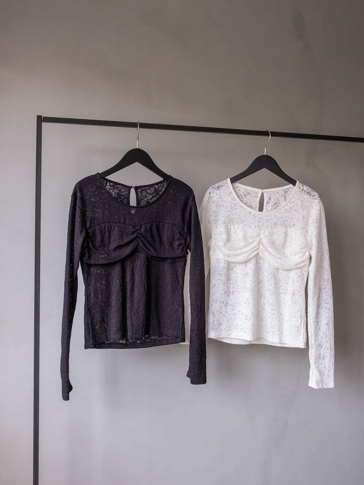 Gather Bust Lace Top｜レーストップス – MARTE