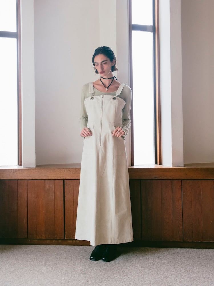 【eimy istoire】フェイクレザーサロペットワンピース EIMY ISTOIRE エイミーイストワール eimy istoire Mellow flower