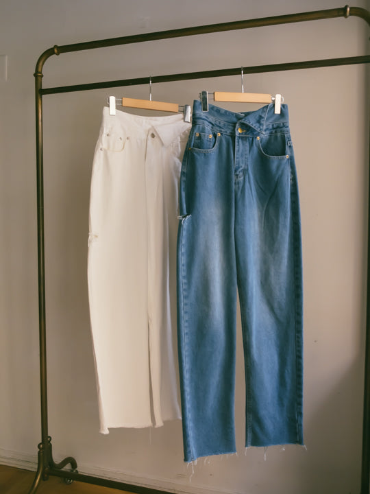 Waist Design Denim Pants