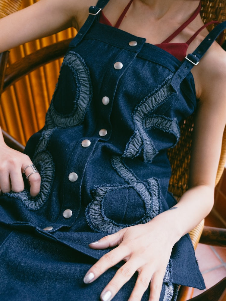 特価品セ Gathering MARTE – Bustier｜調節可能なデニムビスチェ Denim Tape トップス