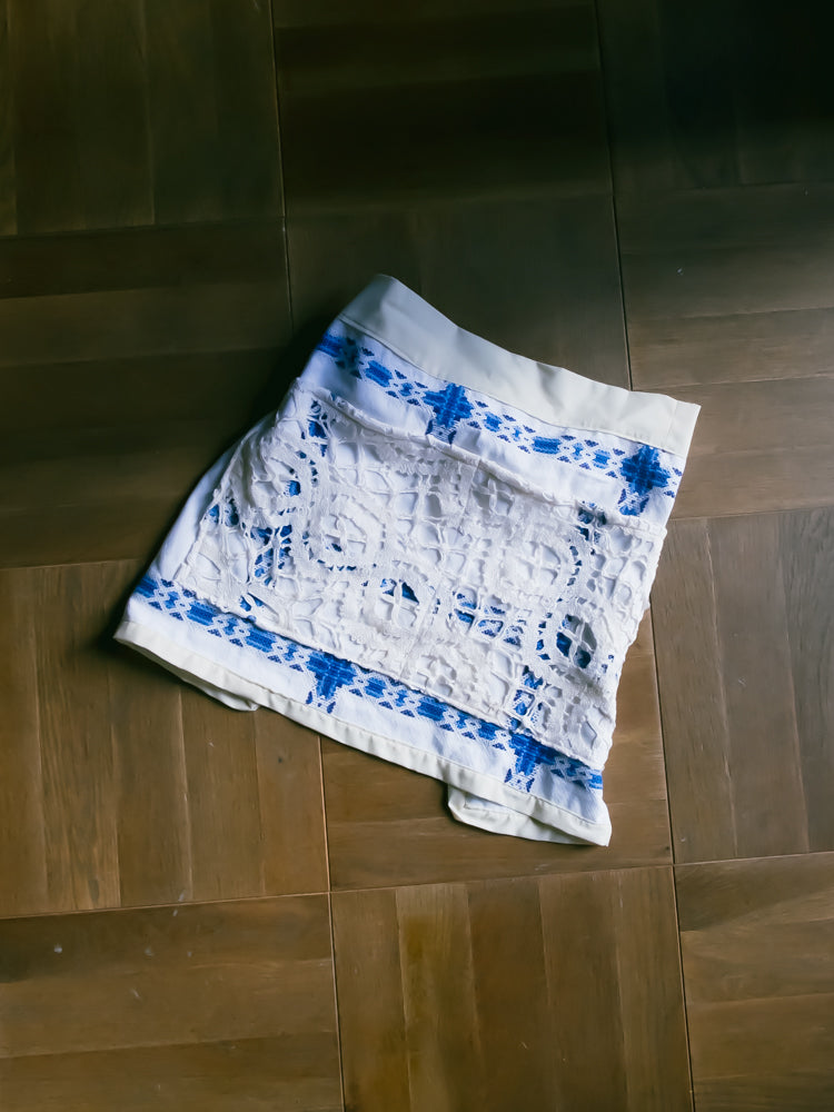 Patchwork Apron / White2