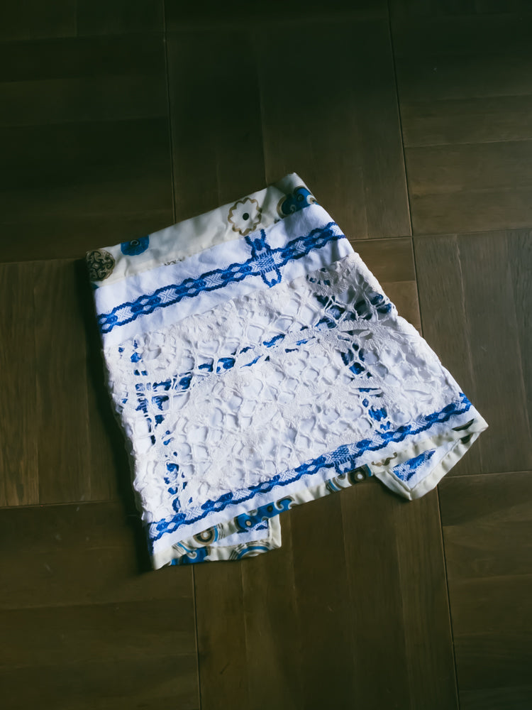 Patchwork Apron / White1