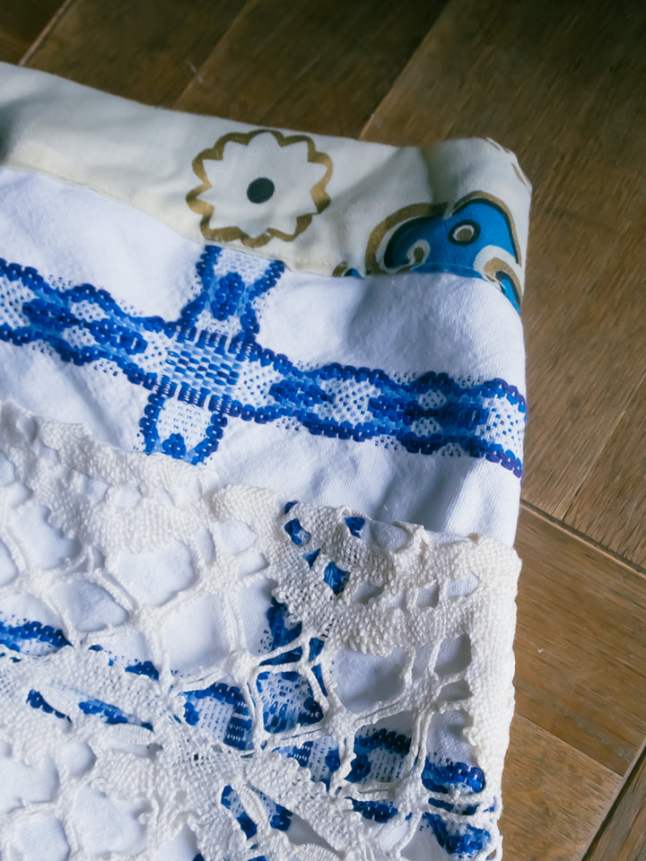 Patchwork Apron / White1