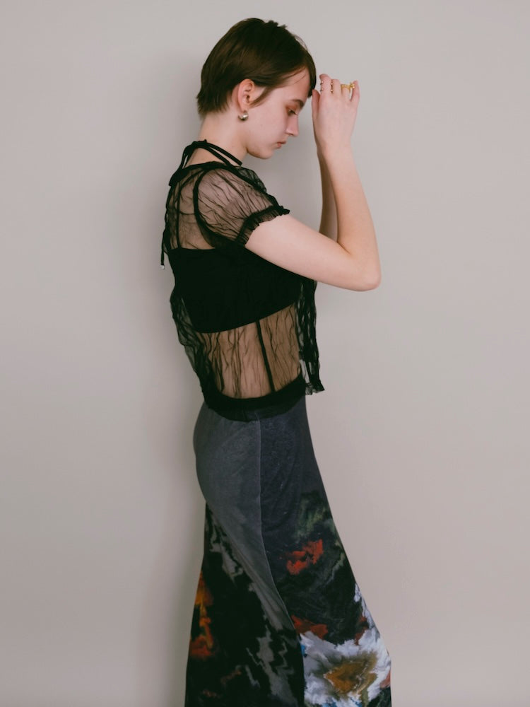 7月25日(土) 12:00販売開始】Panel Lace Tulle Top – MARTE
