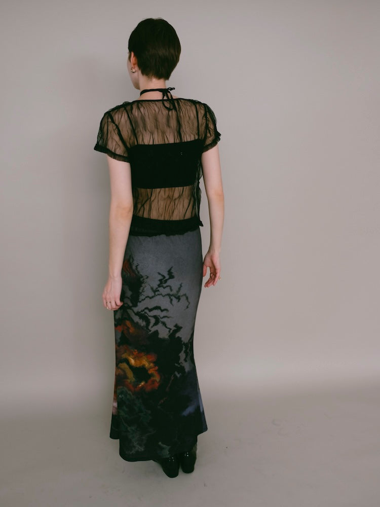 【7月25日(土) 12:00販売開始】Panel Lace Tulle Top