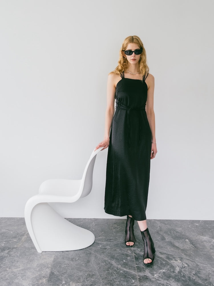 Back Cross Spaghetti Dress｜バッククロスドレス – MARTE