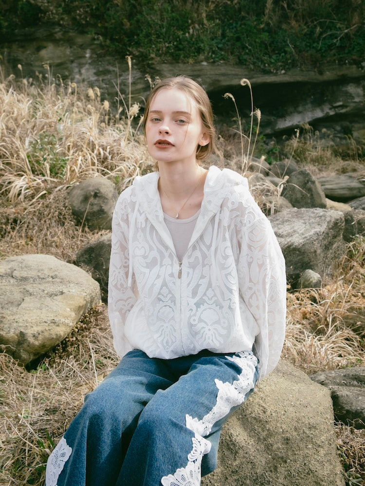 Mystic Flower Lace Hoodie｜ミスティック花柄レースパーカー – MARTE