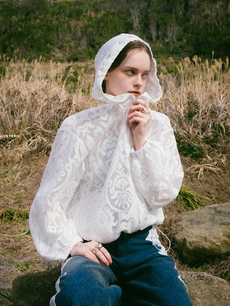 Mystic Flower Lace Hoodie|ミスティック花柄レースパーカー – MARTE Mystic Flower Lace Hoodie|ミスティック花柄レースパーカー – MARTE