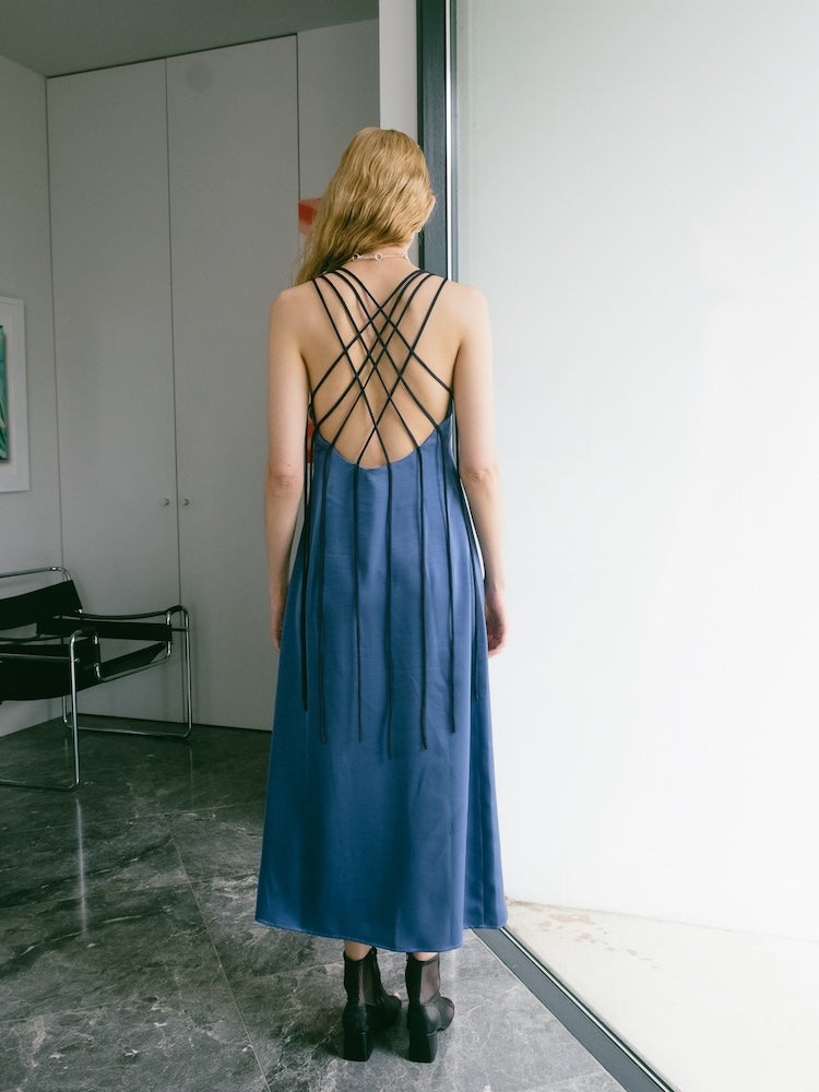 Back Cross Spaghetti Dress｜バッククロスドレス – MARTE