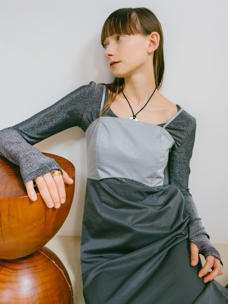 Sahara 2way Glitter Top / Silver 新品 お値下げ 2way Glitter Top｜グリッターラメトップス – MARTE