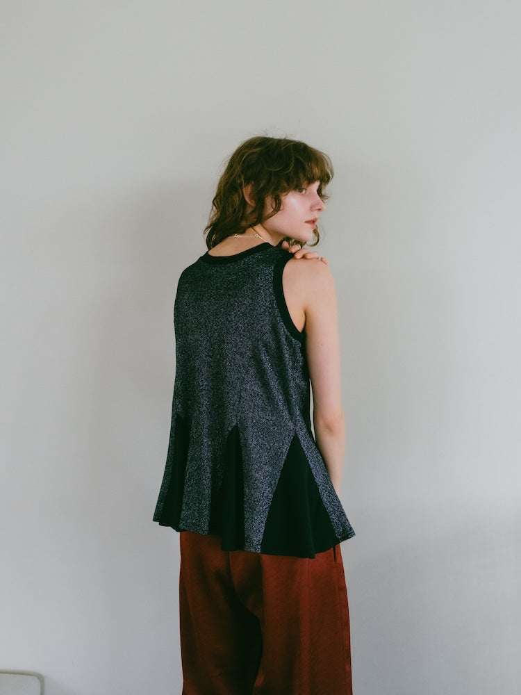 Glow Peplum Top / Black