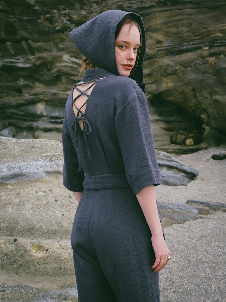 モデル身長：174cm / カラー：GrayBlue