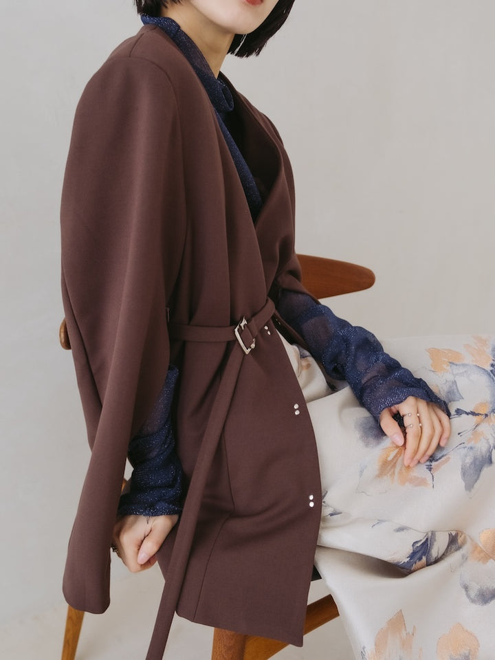 モデル身長：166cm / カラー：Brown