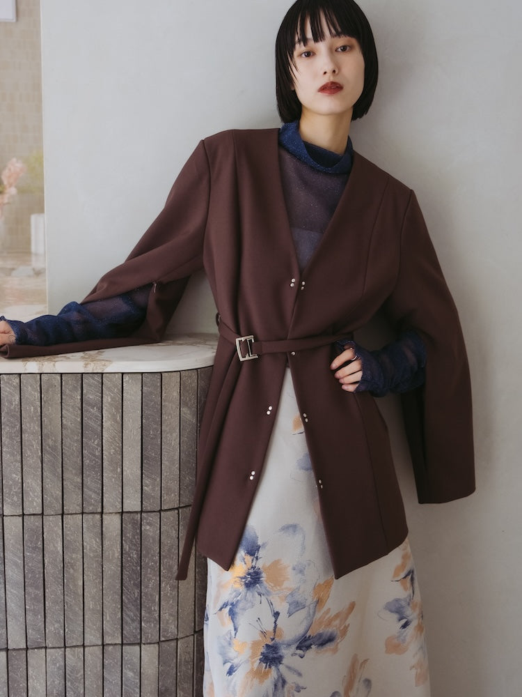 2way Slit Sleeve Belted Jacket – MARTE