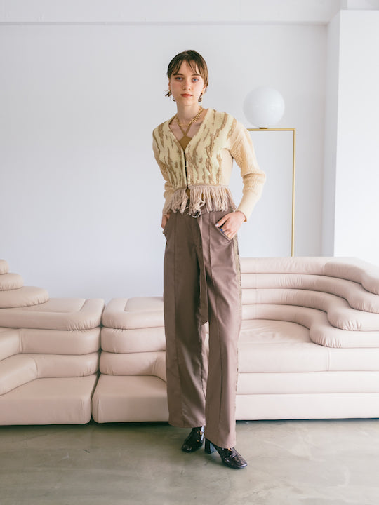 sahara 2wayバイカラーニットカーディガン 2wayバイカラーニット