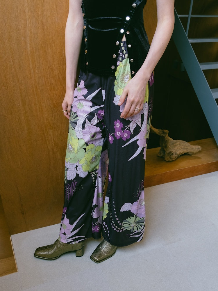Flower Pants｜花柄リラックスワイドパンツ – MARTE