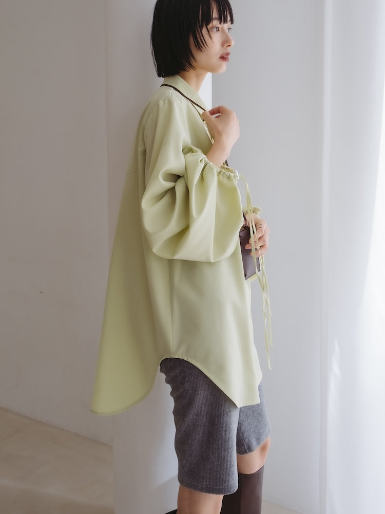 Drawstring Cuff Over Shirt｜ドローストリングデザインオーバーサイズ