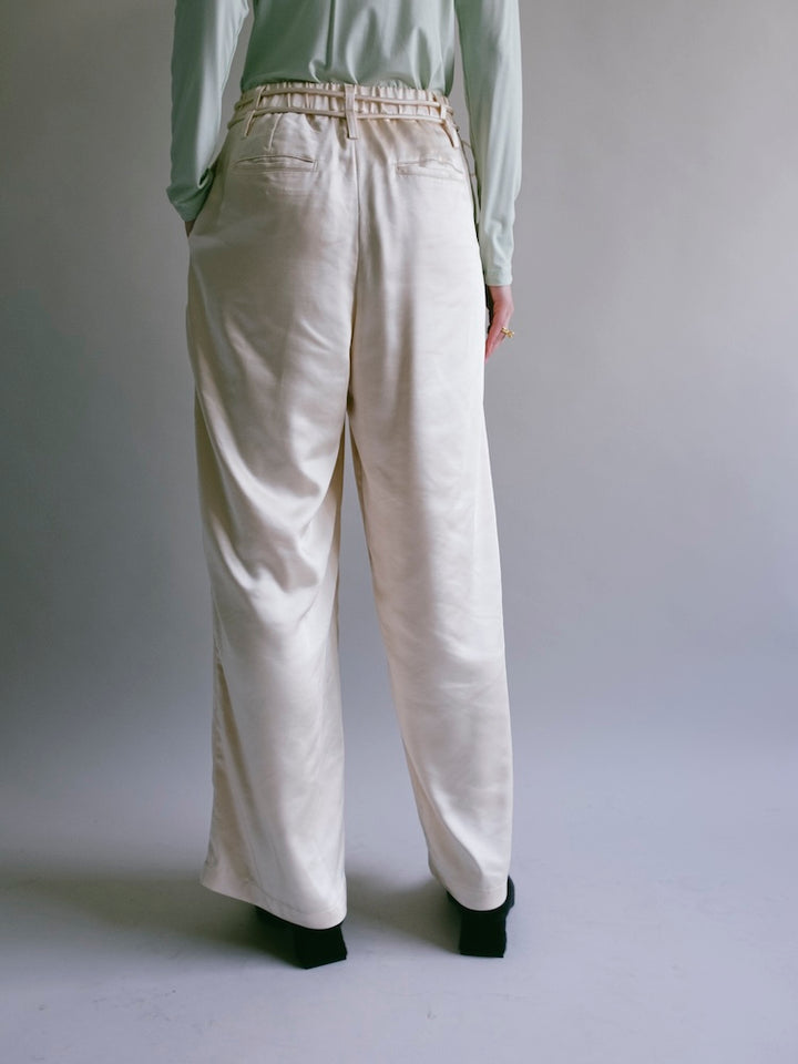 【EXB】Drawstring Satin Pants
