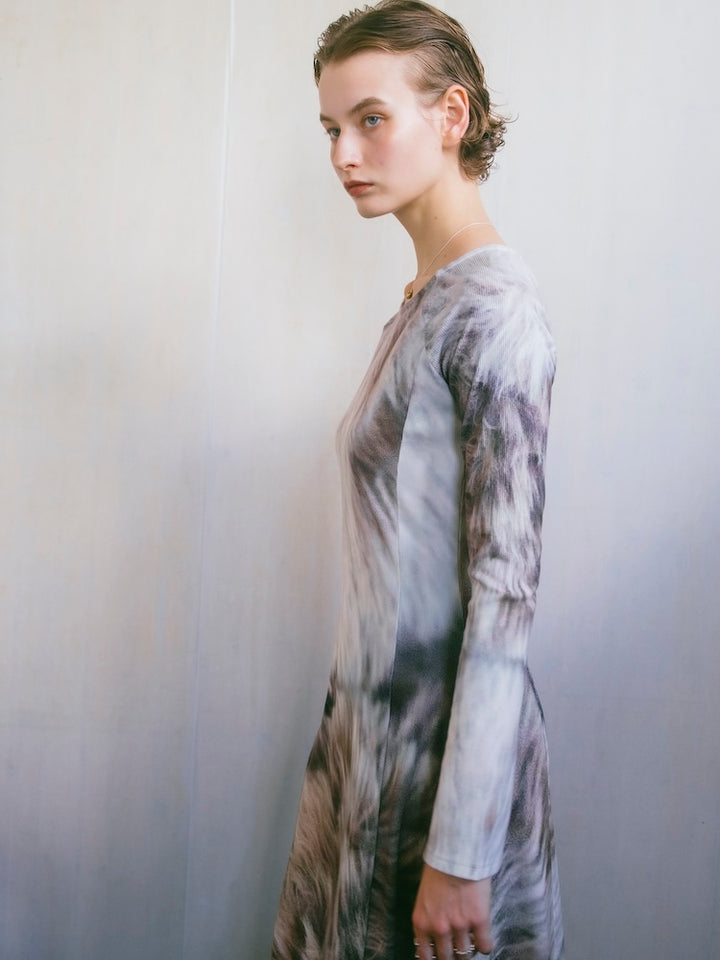 【10月24日(土) 12:00発売開始】Rib Landscape Art Dress