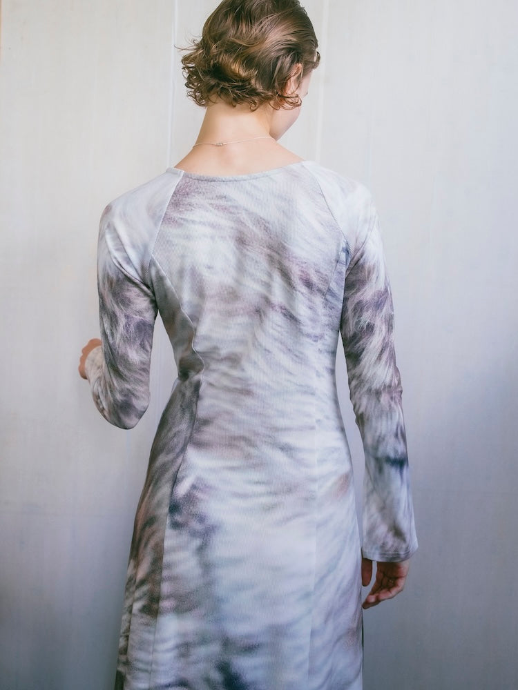 【10月24日(土) 12:00発売開始】Rib Landscape Art Dress