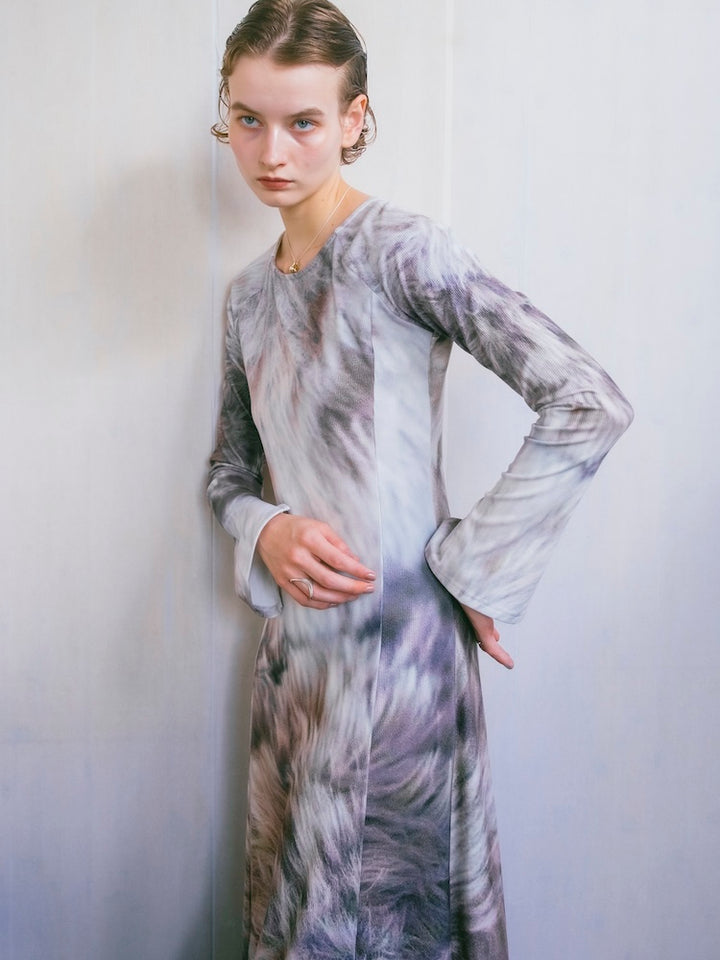 【10月24日(土) 12:00発売開始】Rib Landscape Art Dress