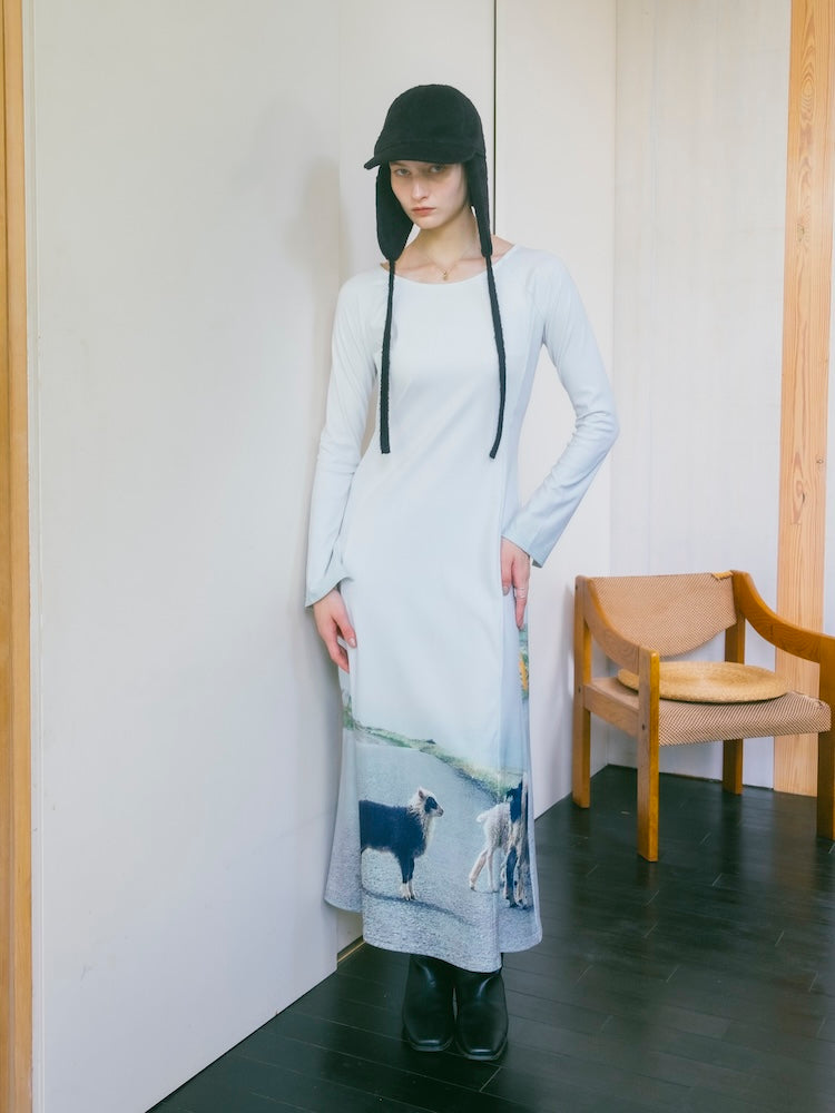 【10月24日(土) 12:00発売開始】Rib Landscape Art Dress