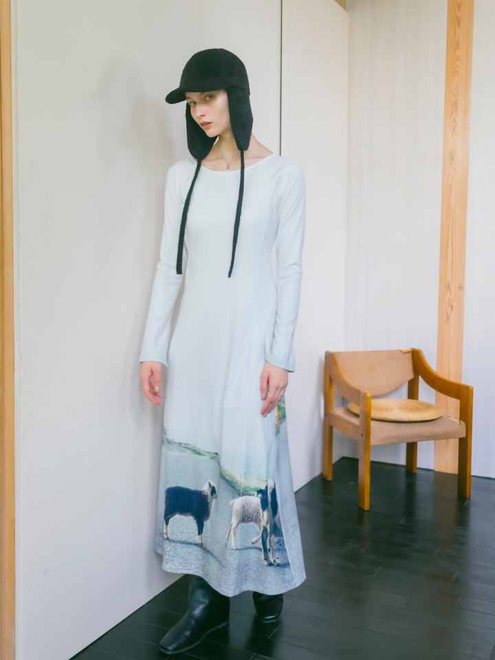 【10月24日(土) 12:00発売開始】Rib Landscape Art Dress