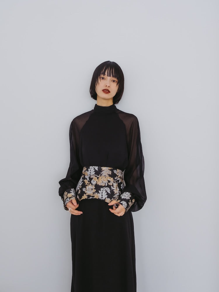 Jacquard Belt 2way Dress｜ジャガード織りベルト付き2ウェイドレス