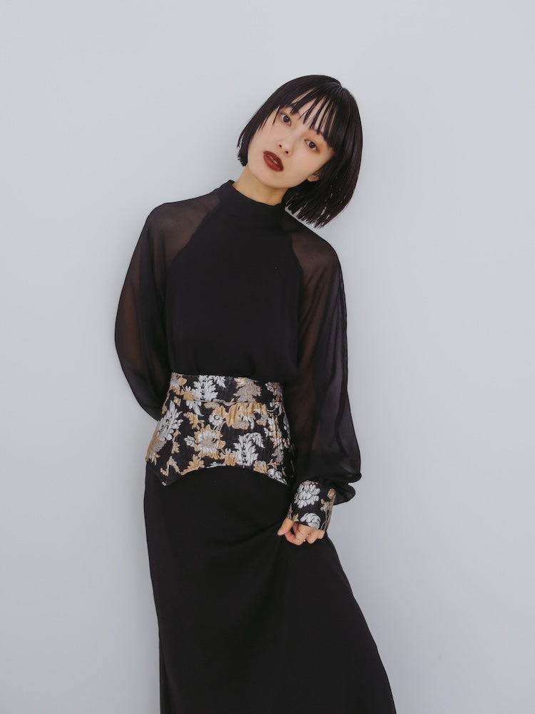 Jacquard Belt 2way Dress｜ジャガード織りベルト付き2ウェイドレス