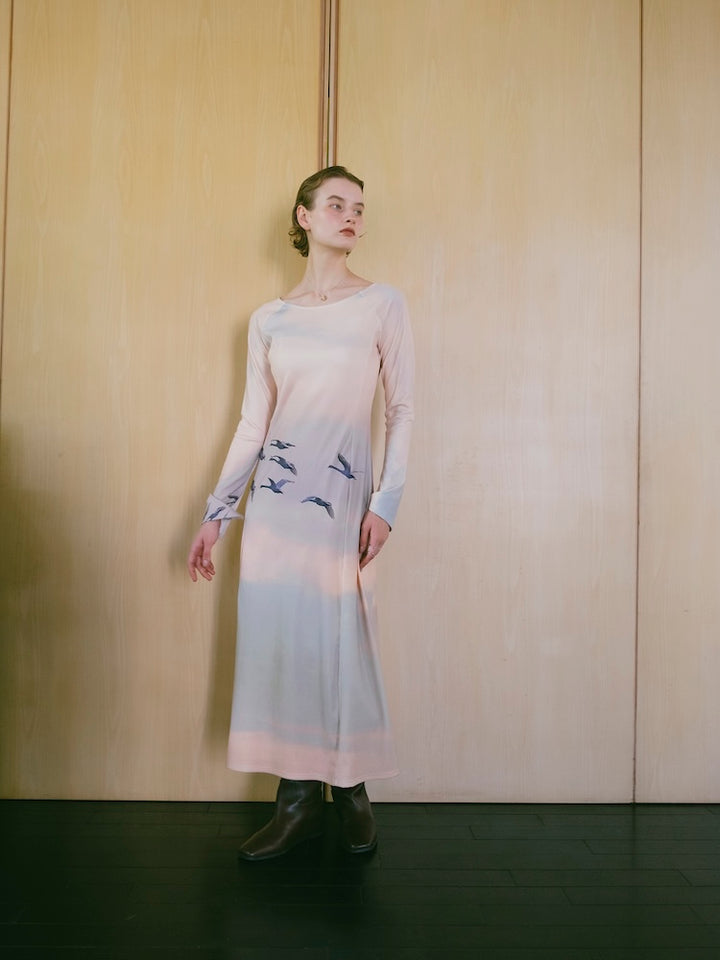 【10月24日(土) 12:00発売開始】Rib Landscape Art Dress