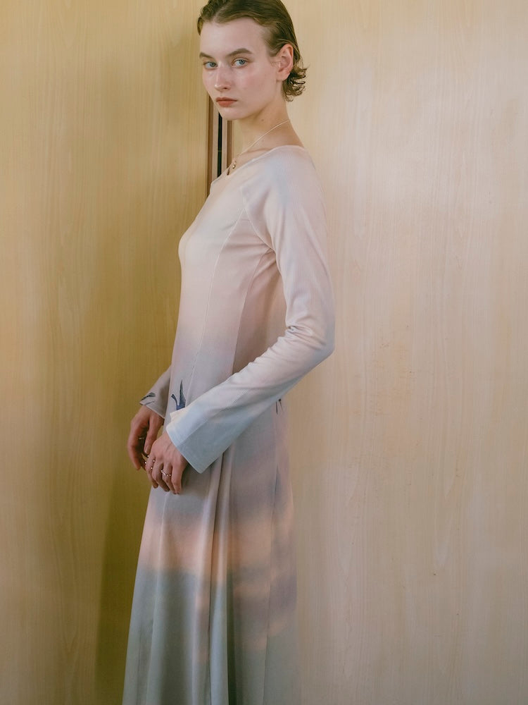 【10月24日(土) 12:00発売開始】Rib Landscape Art Dress