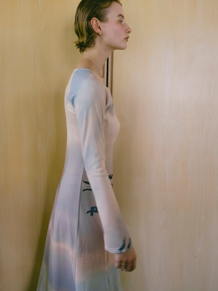 【10月24日(土) 12:00発売開始】Rib Landscape Art Dress