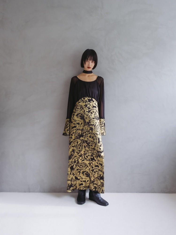 Foil Stamped Satin Dress｜箔押しサテンドレス – MARTE