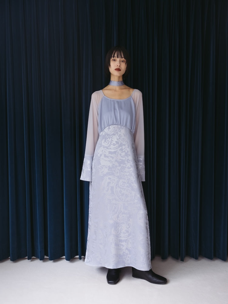 Foil Stamped Satin Dress – MARTE