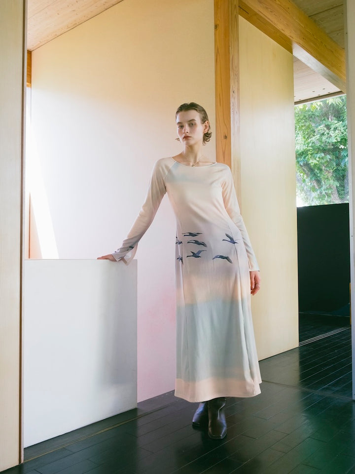 【10月24日(土) 12:00発売開始】Rib Landscape Art Dress