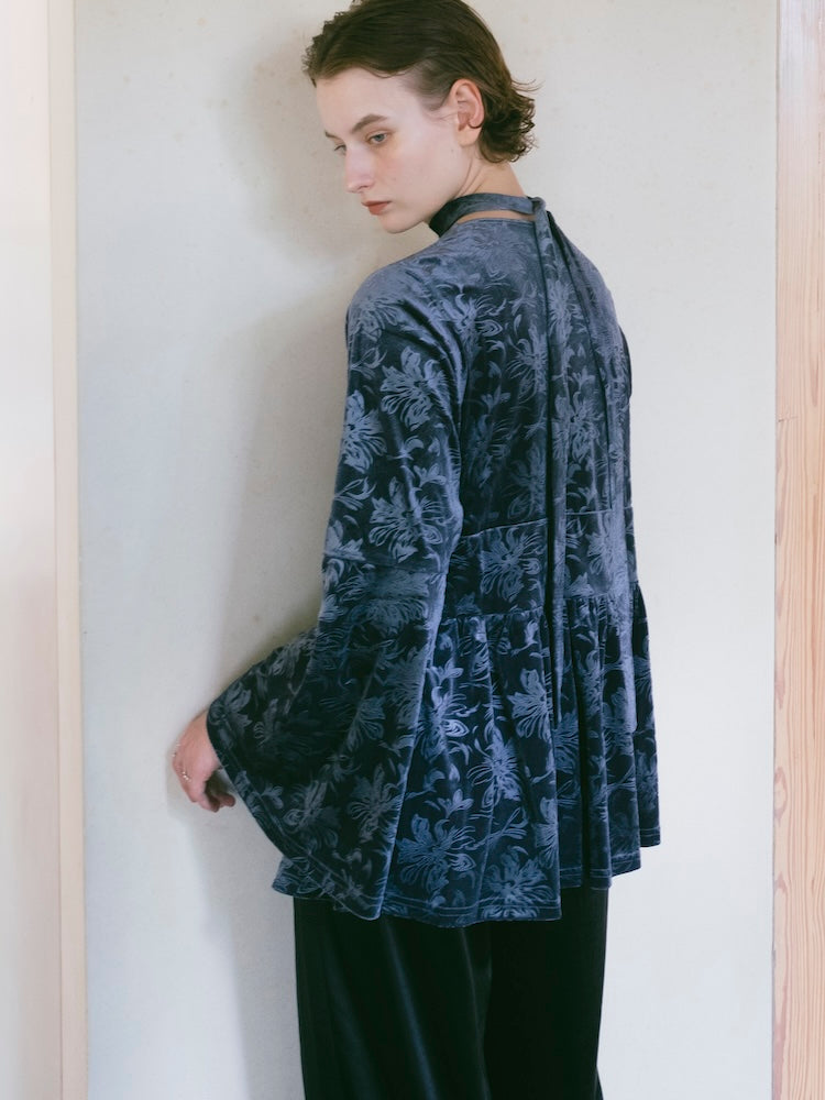 【10月24日(土) 12:00販売開始】Velour Emboss Top