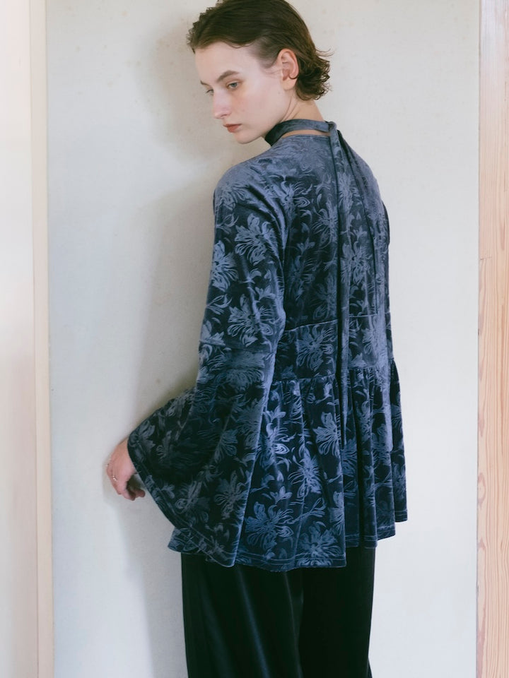 【10月24日(土) 12:00販売開始】Velour Emboss Top