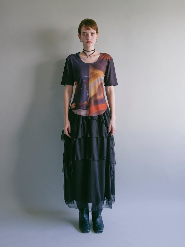 2way Sleeve Art Print Top｜2wayアート柄トップス – MARTE
