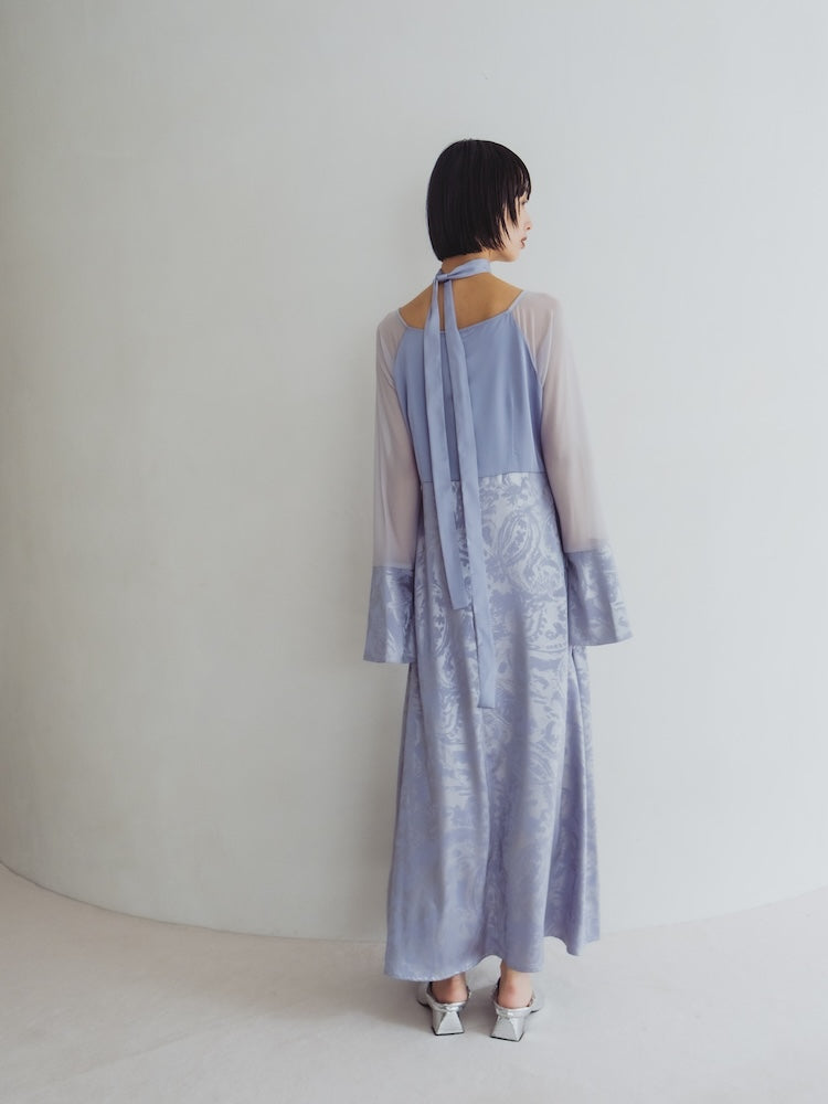 Foil Stamped Satin Dress – MARTE