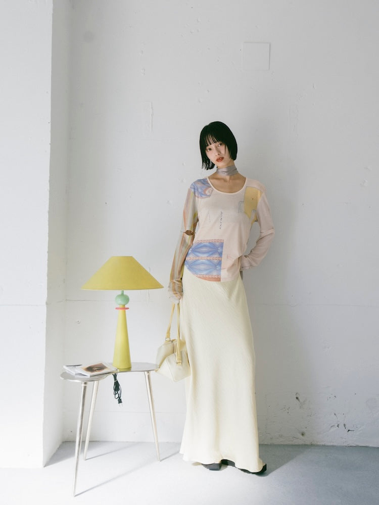 トップス SAHARA 2way Sleeve Art Print Top 2way Sleeve Art Print Top｜2wayアート柄トップス – MARTE
