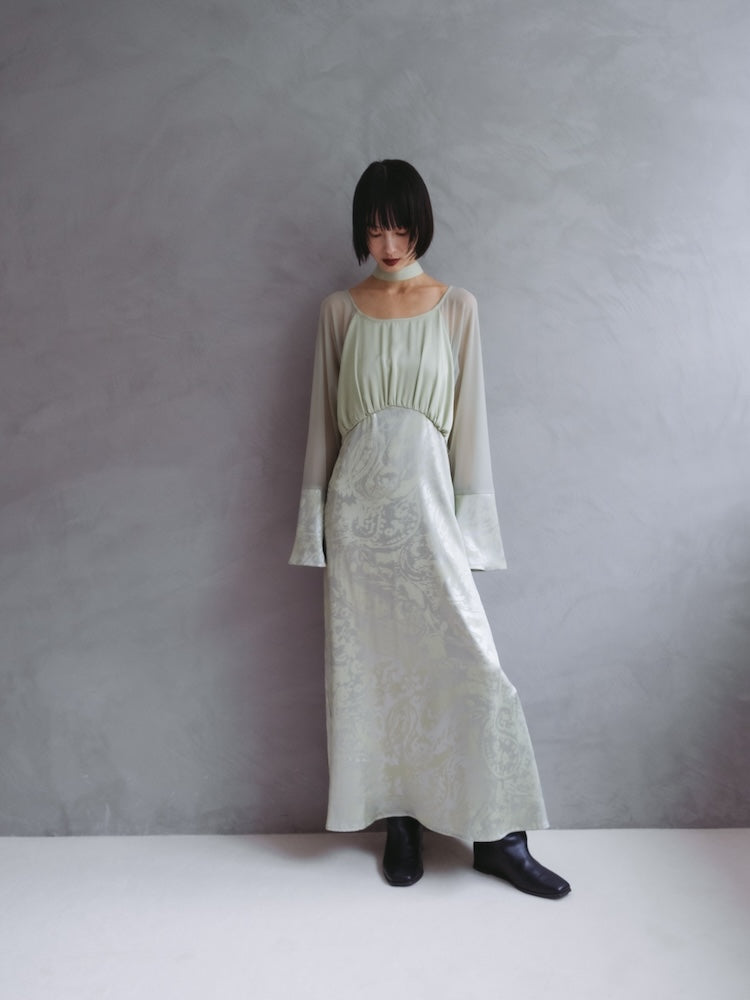 Foil Stamped Satin Dress｜箔押しサテンドレス – MARTE