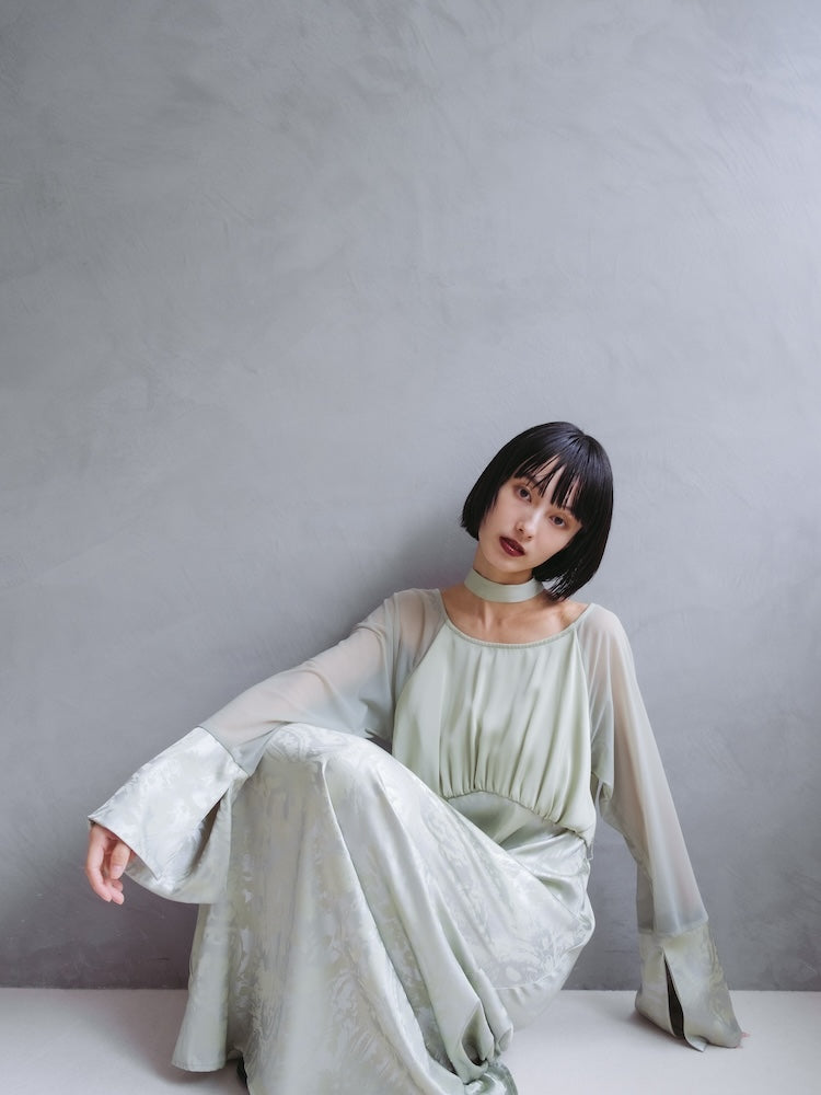 Foil Stamped Satin Dress｜箔押しサテンドレス – MARTE