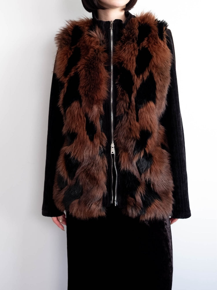 【6月12日(金) 12:00予約販売開始】Mix Fur Zip Jacket