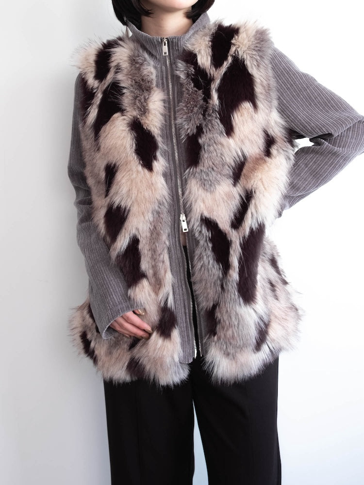 【6月12日(金) 12:00予約販売開始】Mix Fur Zip Jacket