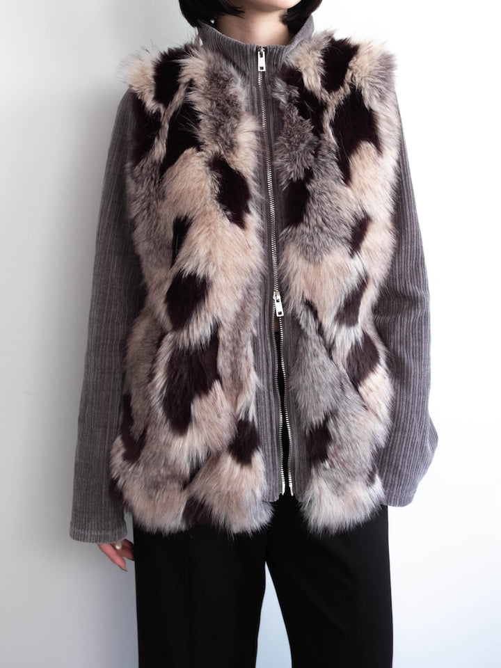 【6月12日(金) 12:00予約販売開始】Mix Fur Zip Jacket