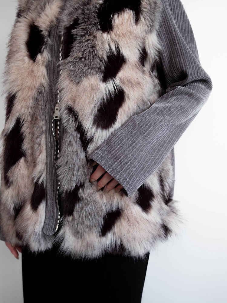 Mix Fur Zip Jacket – MARTE