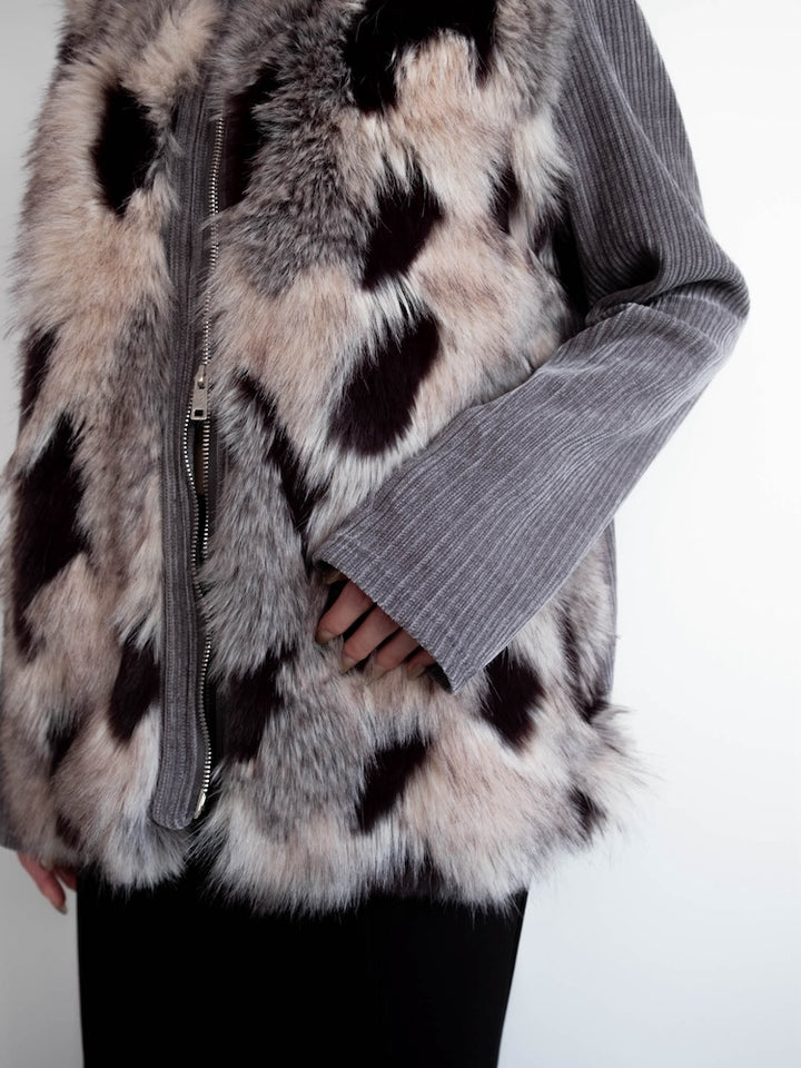 【6月12日(金) 12:00予約販売開始】Mix Fur Zip Jacket