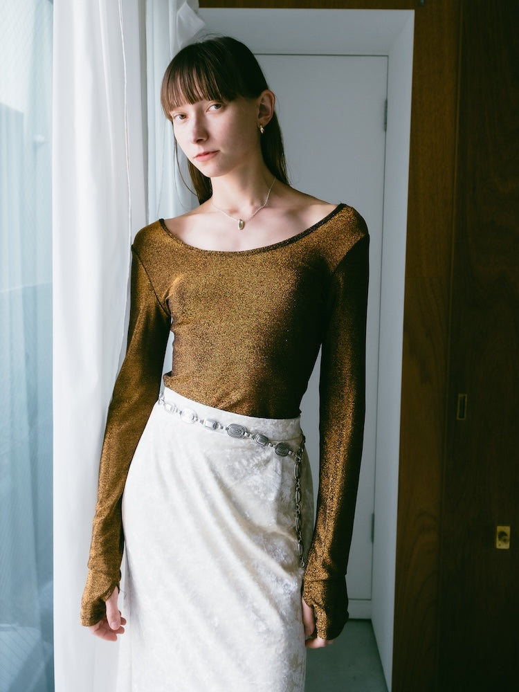 tシャツ 2way Glitter Top/2ウェイグリッタートップ レディース 2way Glitter Top｜グリッターラメトップス – MARTE