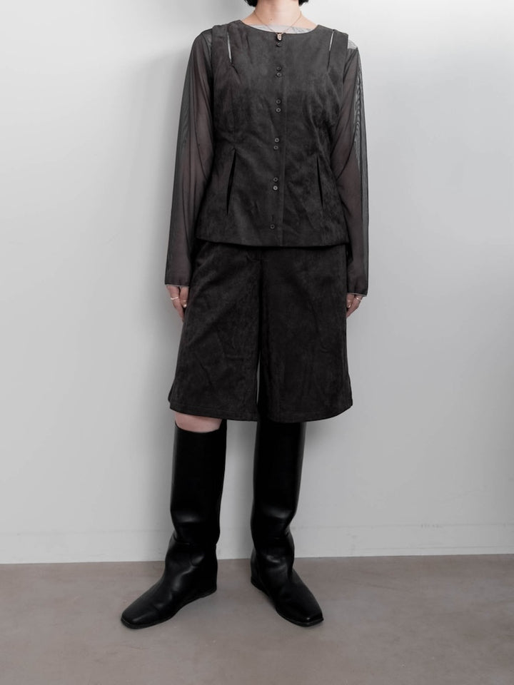【6月12日(金) 12:00予約販売開始】Faux Suede Bermuda Pants