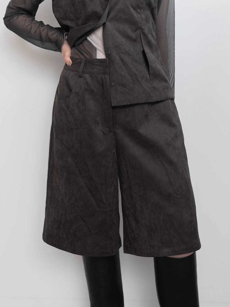 【6月12日(金) 12:00予約販売開始】Faux Suede Bermuda Pants
